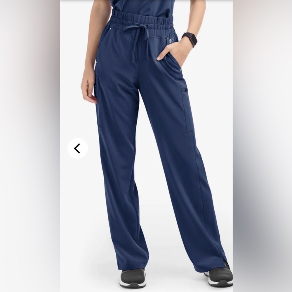 Navy Wide-Leg Women's scrub Pants